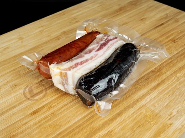 Compango para fabada al vacío, morcilla, chorizo y panceta